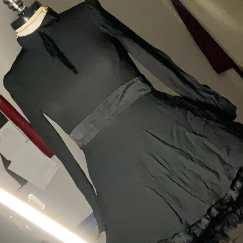 High collar “Wednesday Addams” mini dress